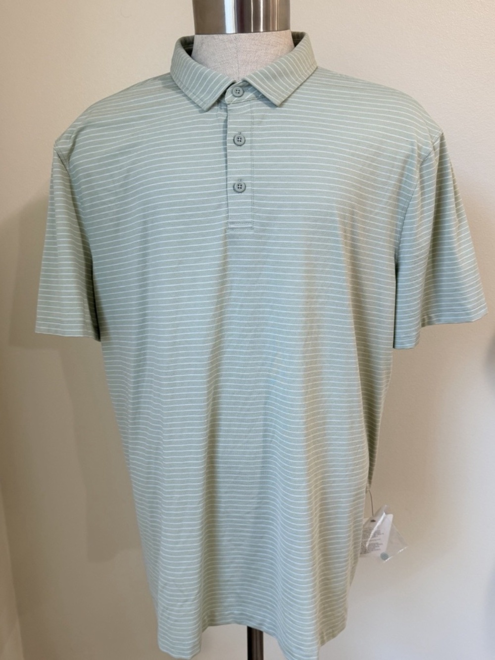 NWT Lululemon Evolution Short Sleeve Green Stripe Men's 2XL